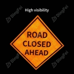 Roll Up Sign & Stand - Road Closed Ahead Roll Up Traffic Sign